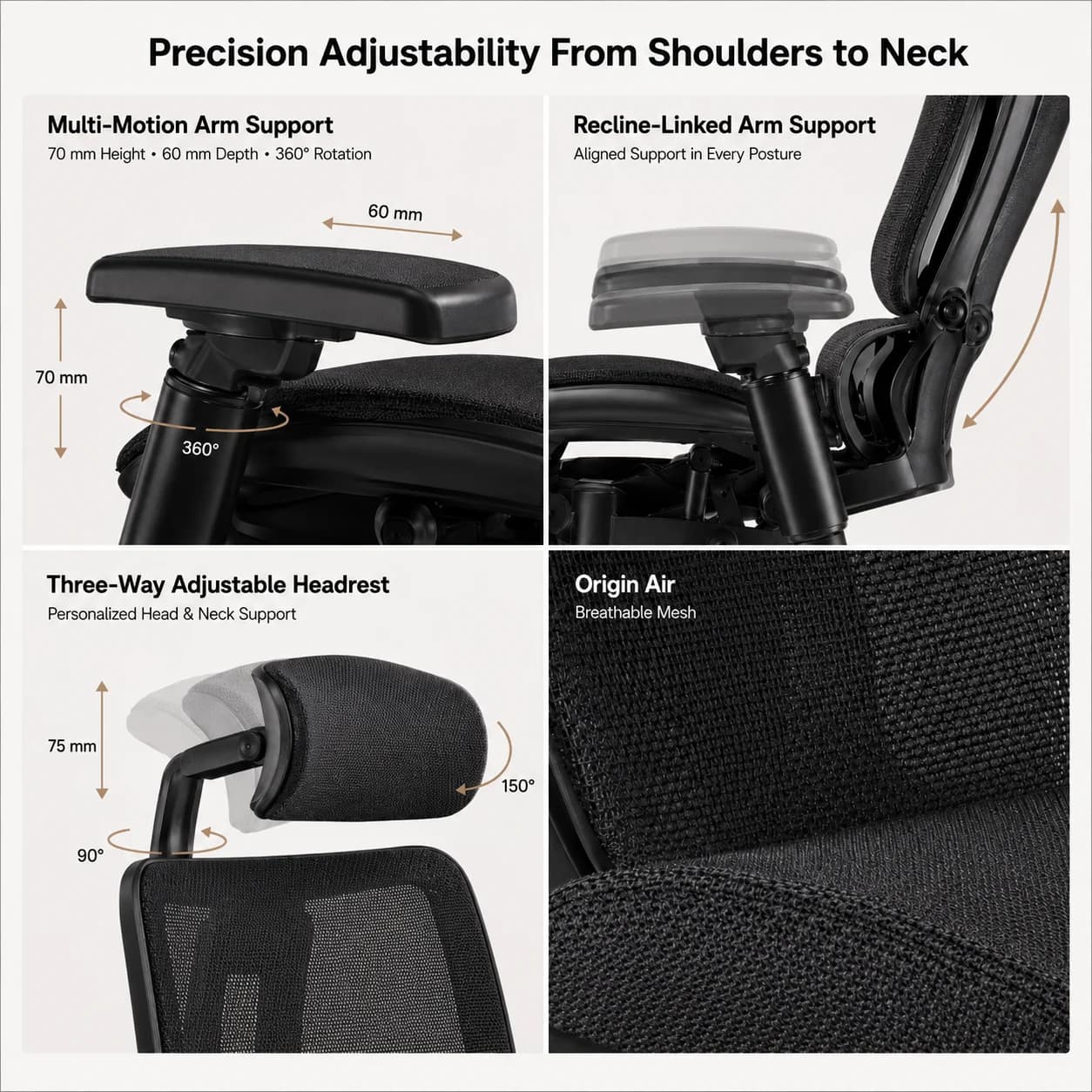 Precision Adjustability from Shoulders to Neck